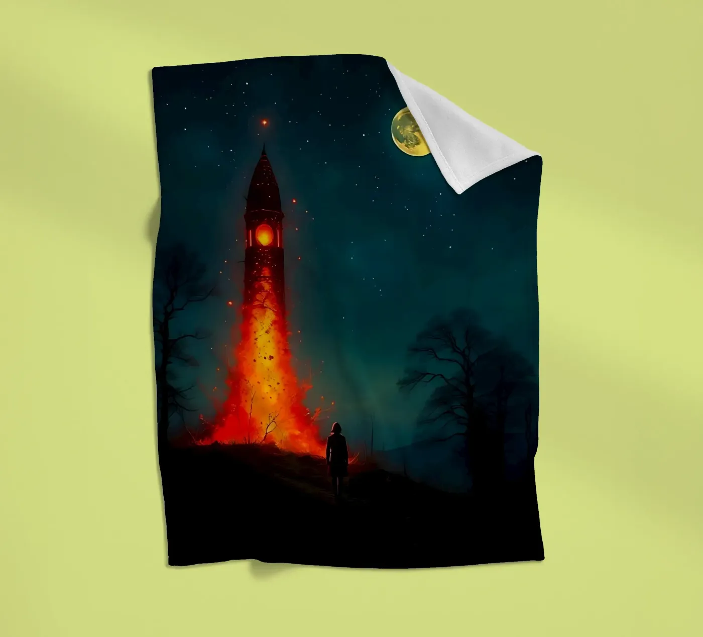Rocket_3 fleece blanket by Fantasie & Mystikwelten by LK