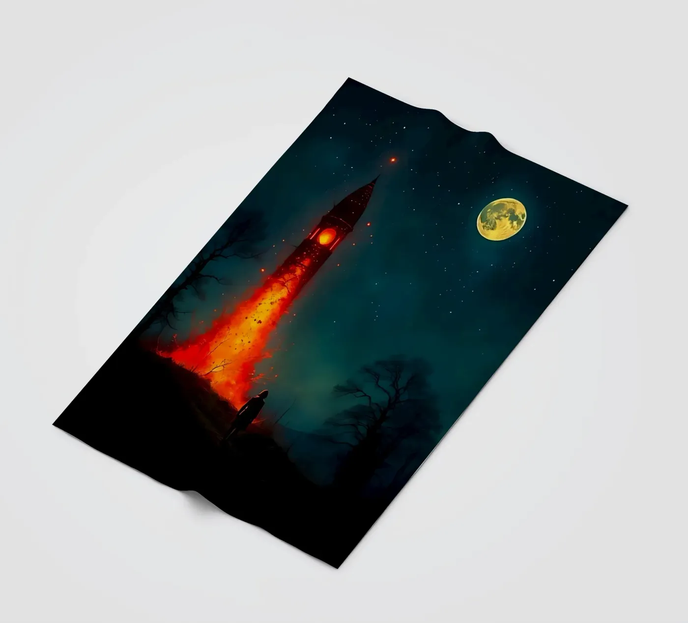 Rocket_3 fleece blanket by Fantasie & Mystikwelten by LK