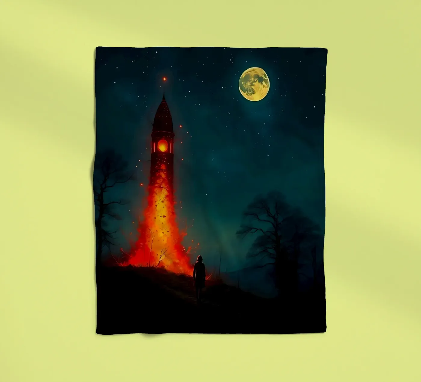 Rocket_3 fleece blanket by Fantasie & Mystikwelten by LK