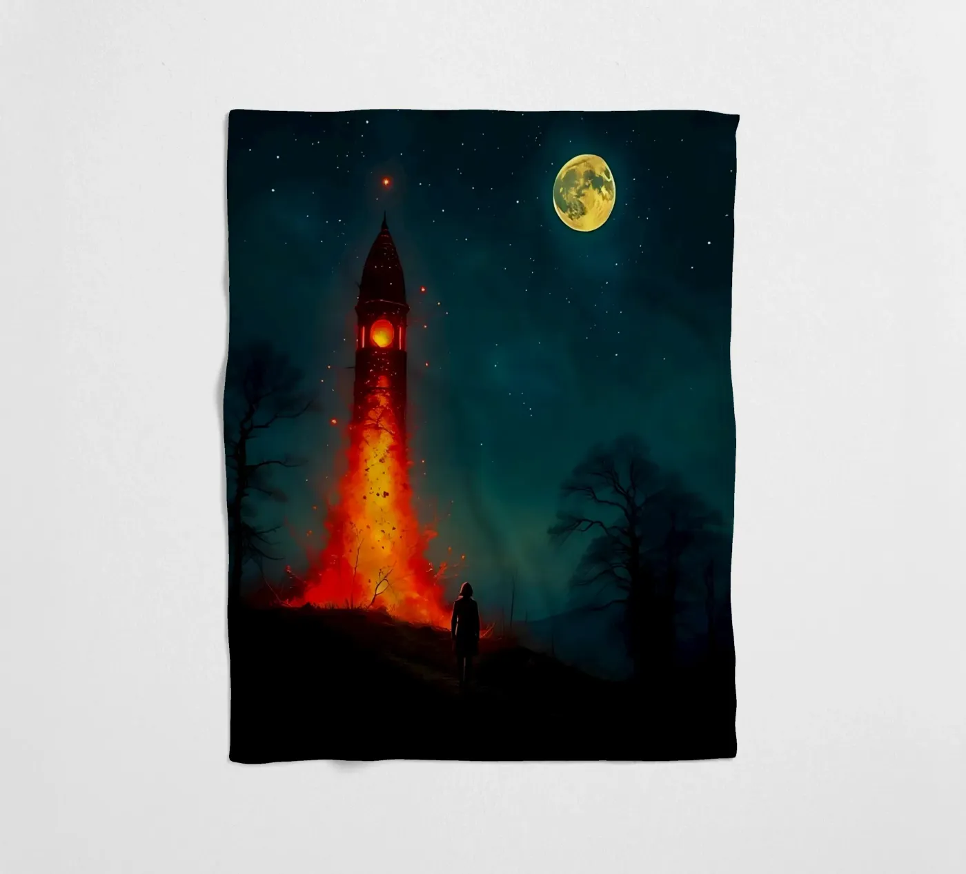 Rocket_3 fleece blanket by Fantasie & Mystikwelten by LK