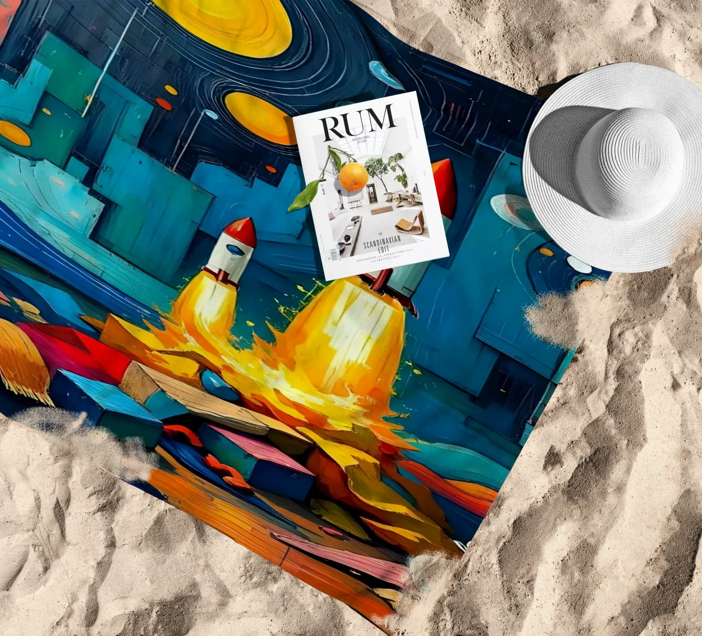 Rockets_1 beach towel by Fantasie & Mystikwelten by LK
