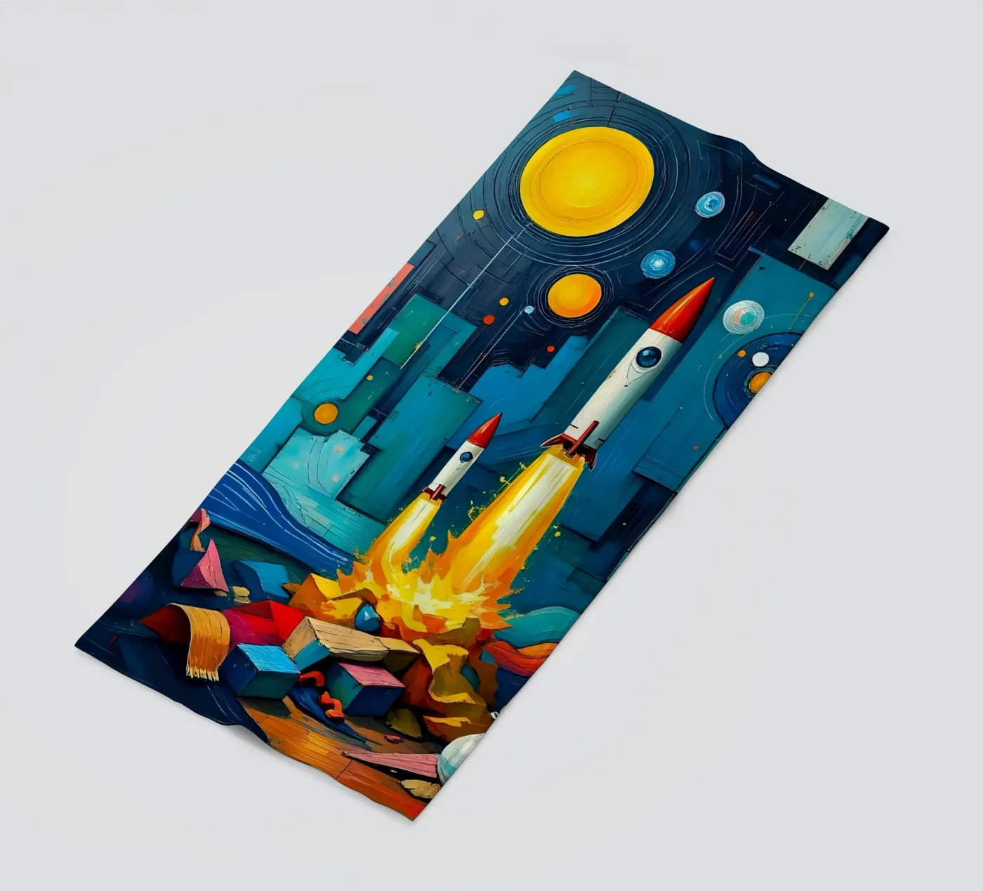 Rockets_1 beach towel by Fantasie & Mystikwelten by LK