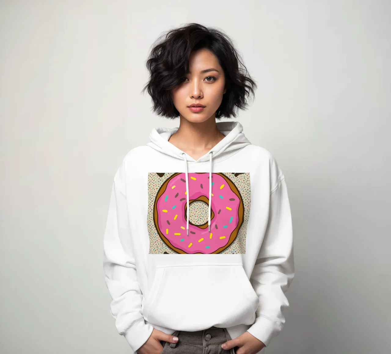 Non preoccupatevi di essere felici felpa con cappuccio da DesignDoodle