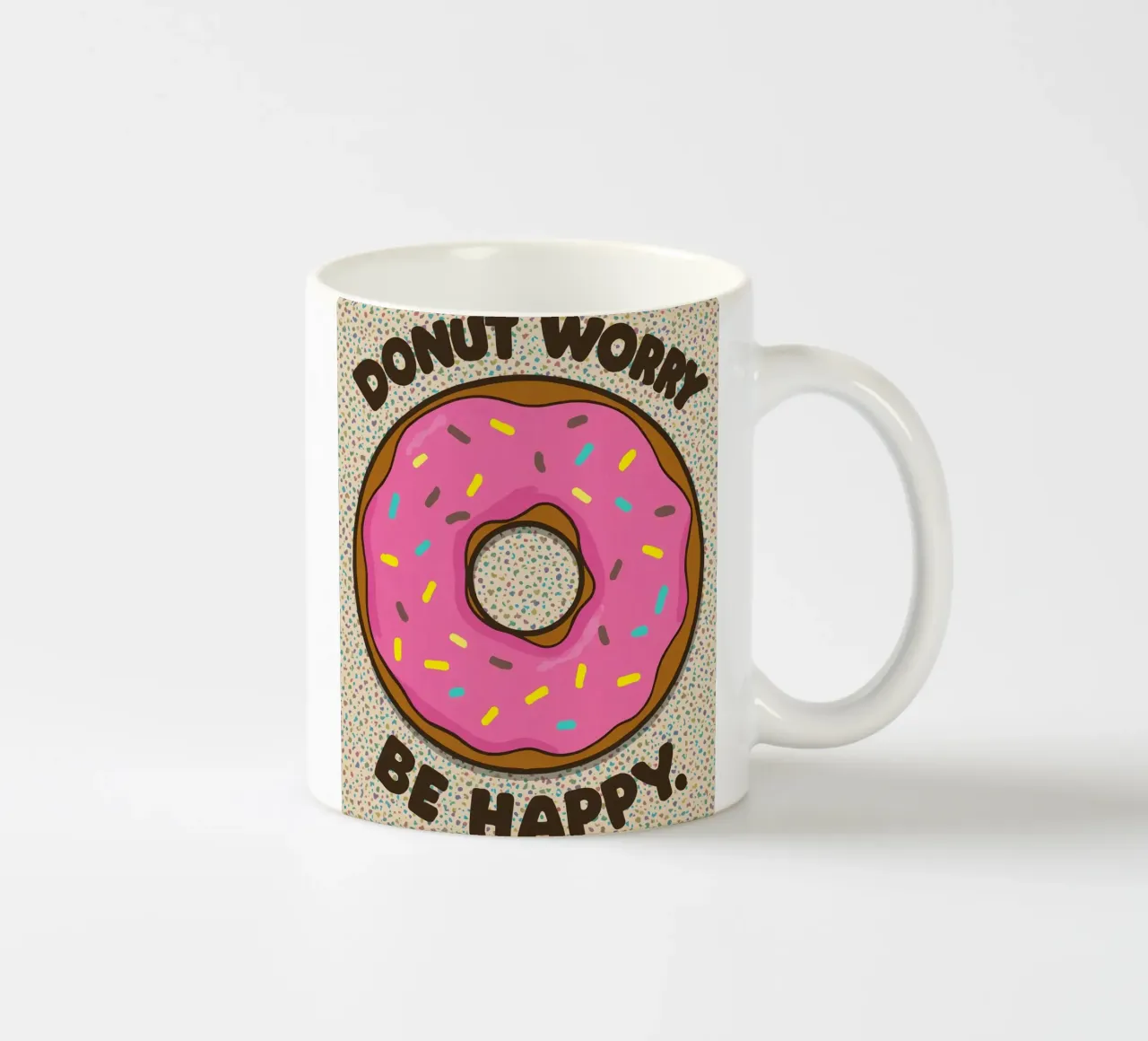 Non preoccupatevi di essere felici tazza in ceramica da DesignDoodle