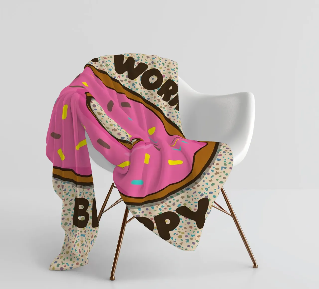 Non preoccupatevi di essere felici coperta in pile da DesignDoodle