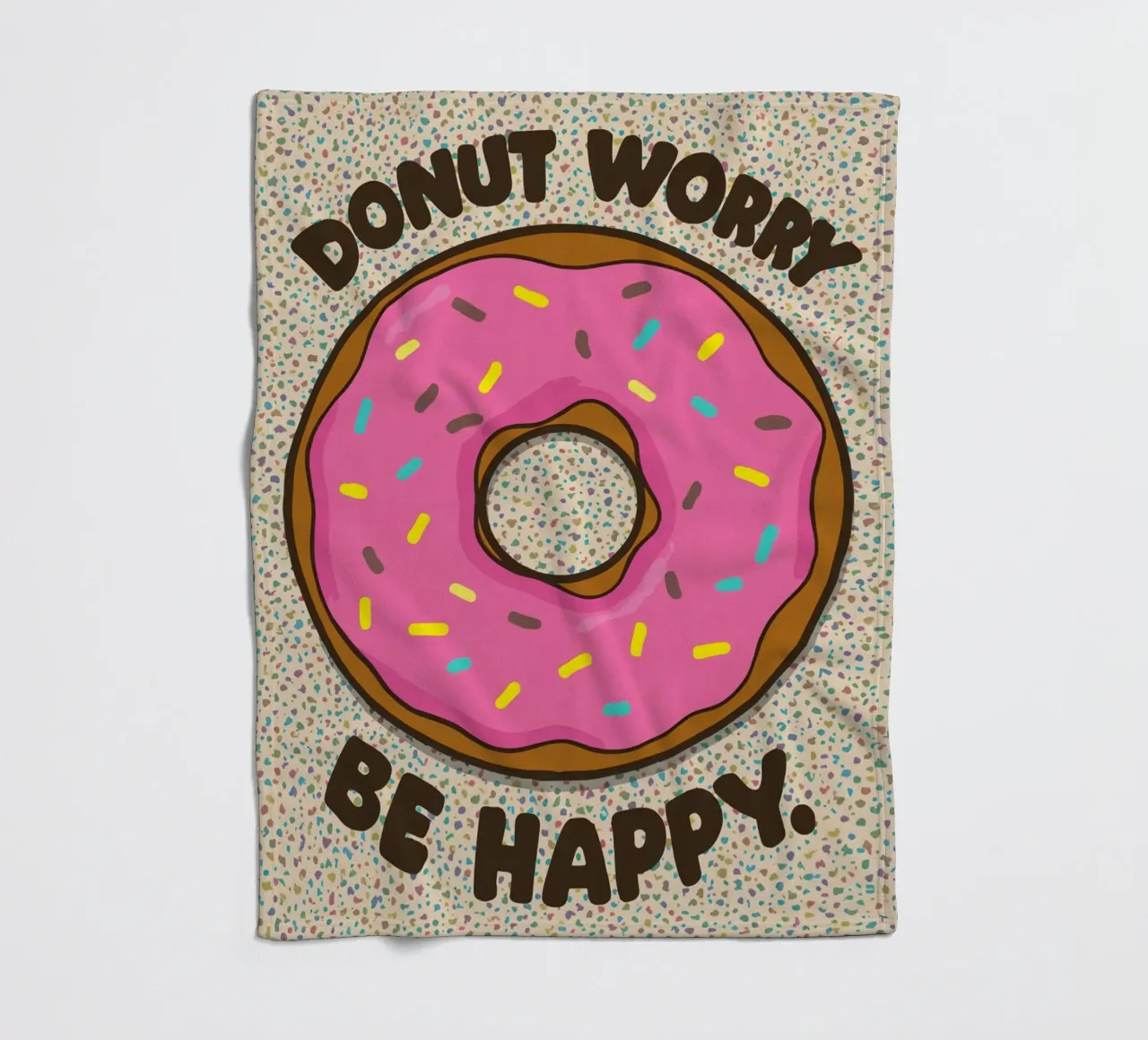 Non preoccupatevi di essere felici coperta in pile da DesignDoodle