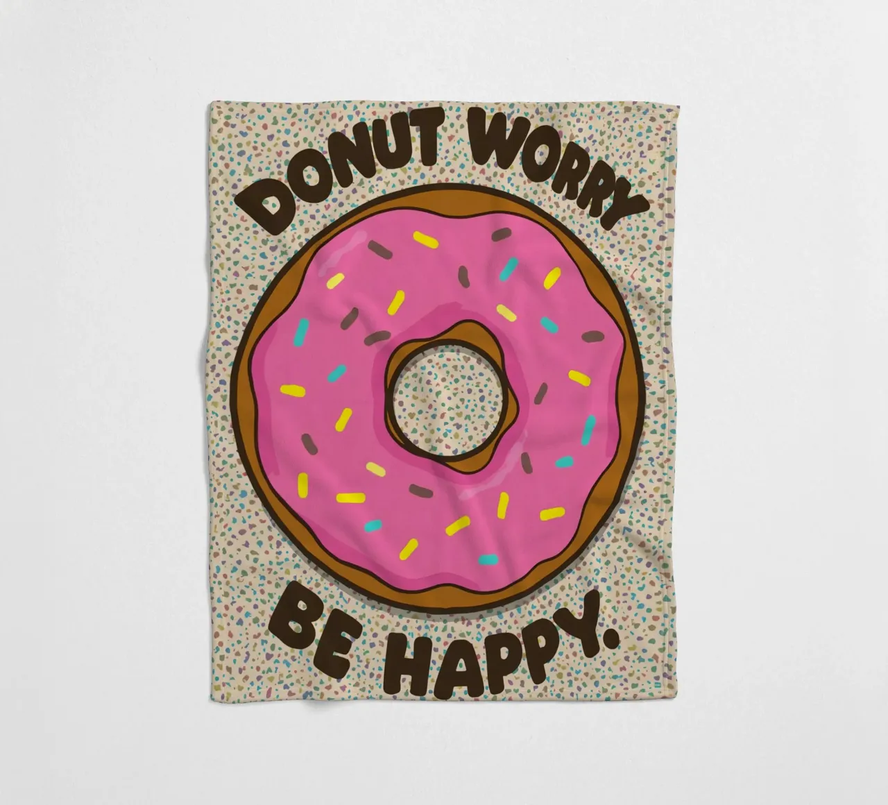 Non preoccupatevi di essere felici coperta in pile da DesignDoodle