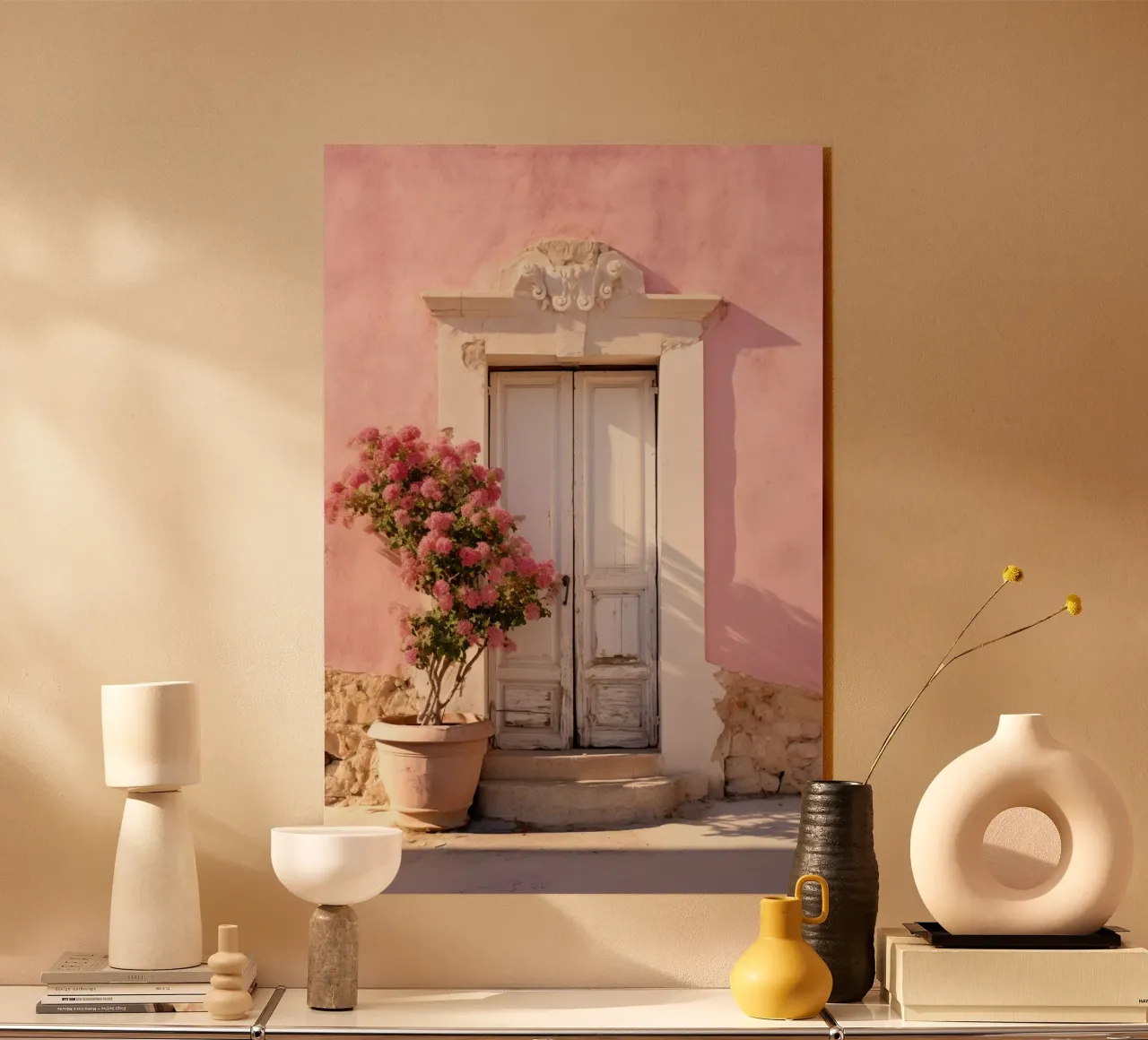 Pink Rustic Wall plexiglass da Artsy Bessy