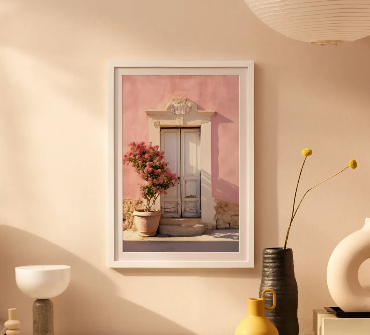 Pink Rustic Wall poster da Artsy Bessy