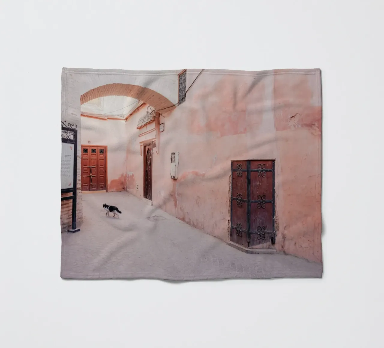 Cat in the medina of Marrakesh coperta in pile da photolovers