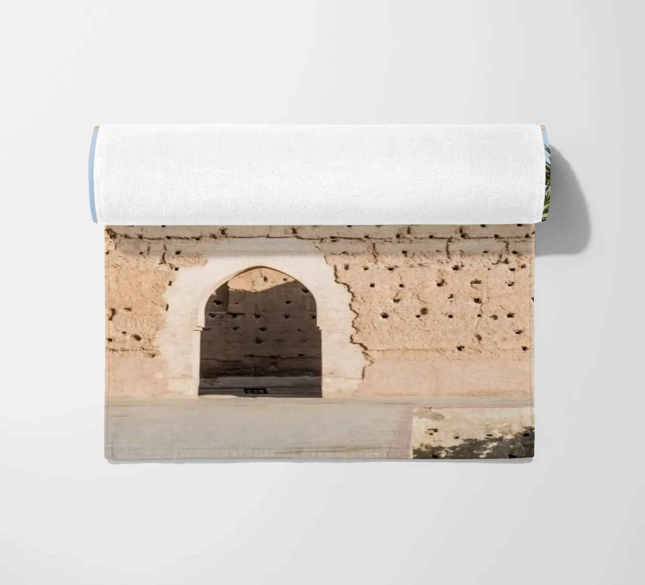 Stork and a palm tree telo mare da photolovers