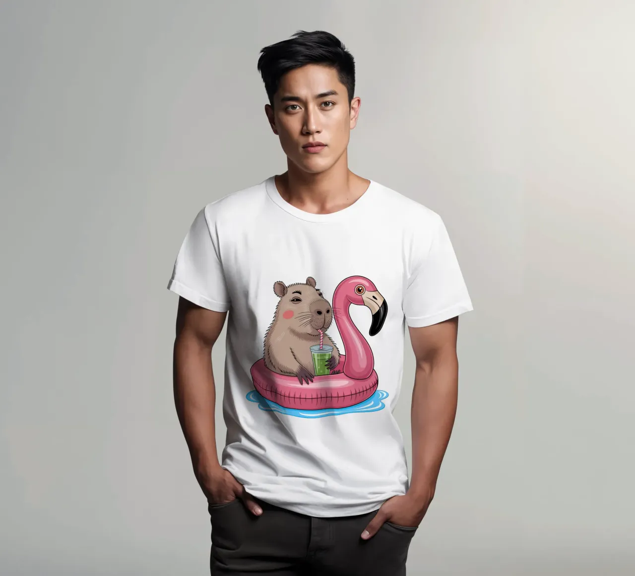 Capy & Bara mit Flamingo t-shirt da Capy & Bara