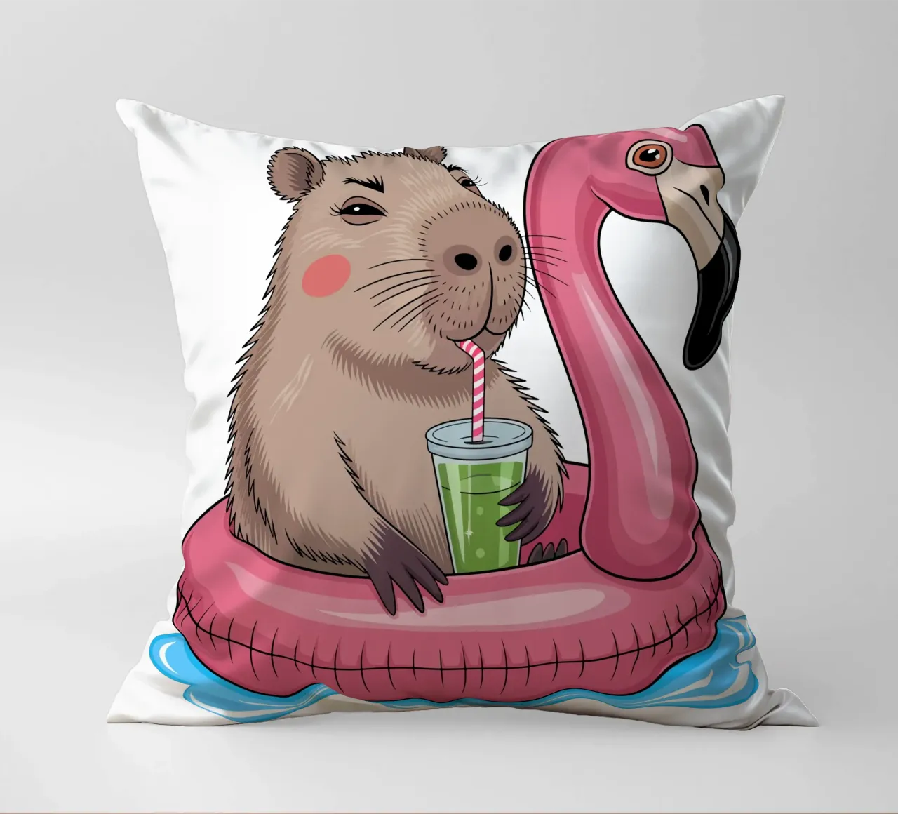 Capy & Bara mit Flamingo cuscino da Capy & Bara