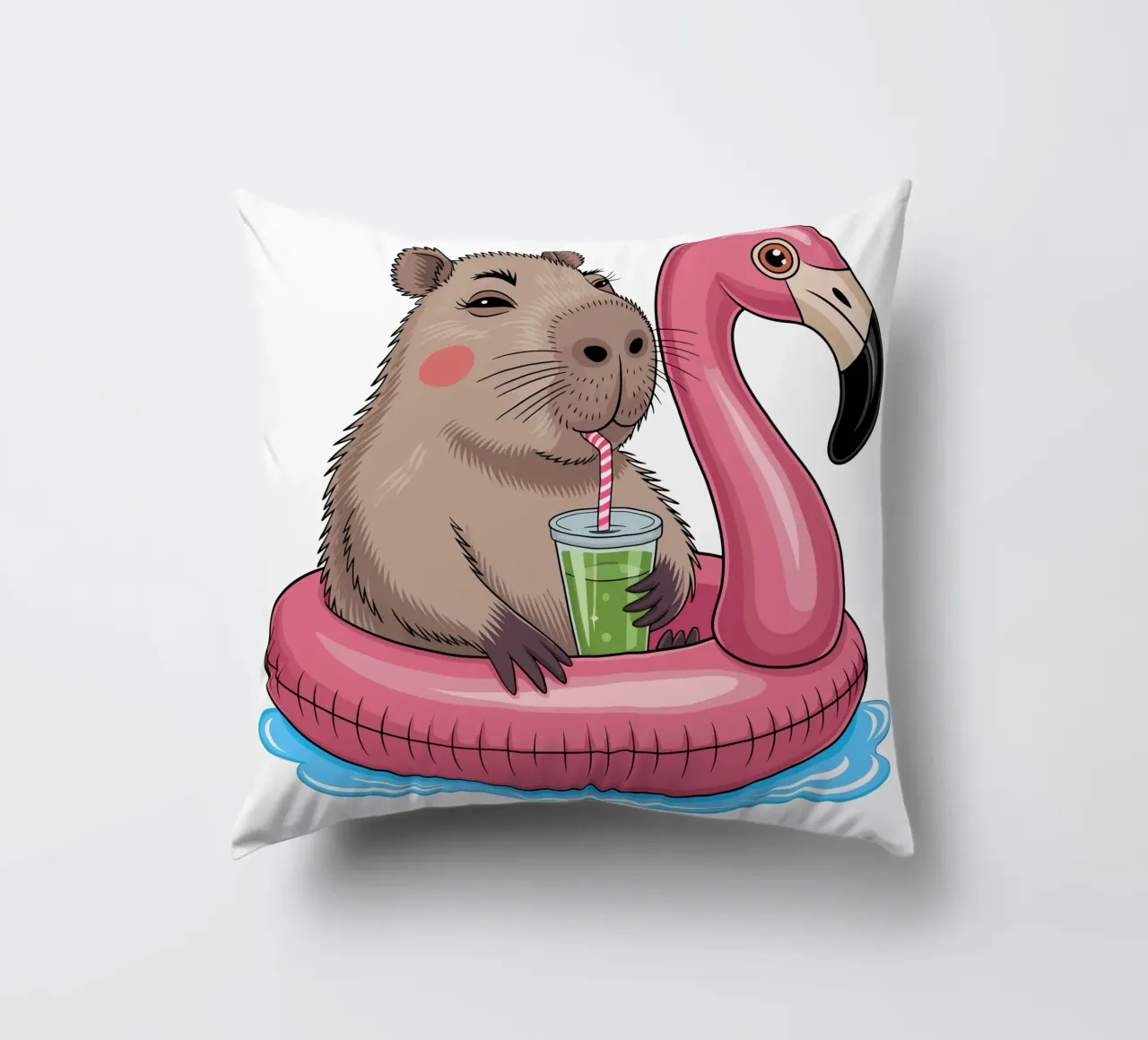 Capy & Bara mit Flamingo cuscino da Capy & Bara