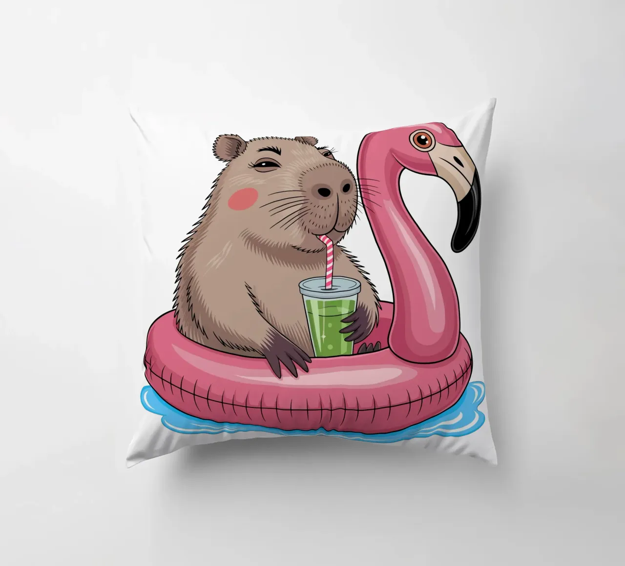 Capy & Bara mit Flamingo cuscino da Capy & Bara