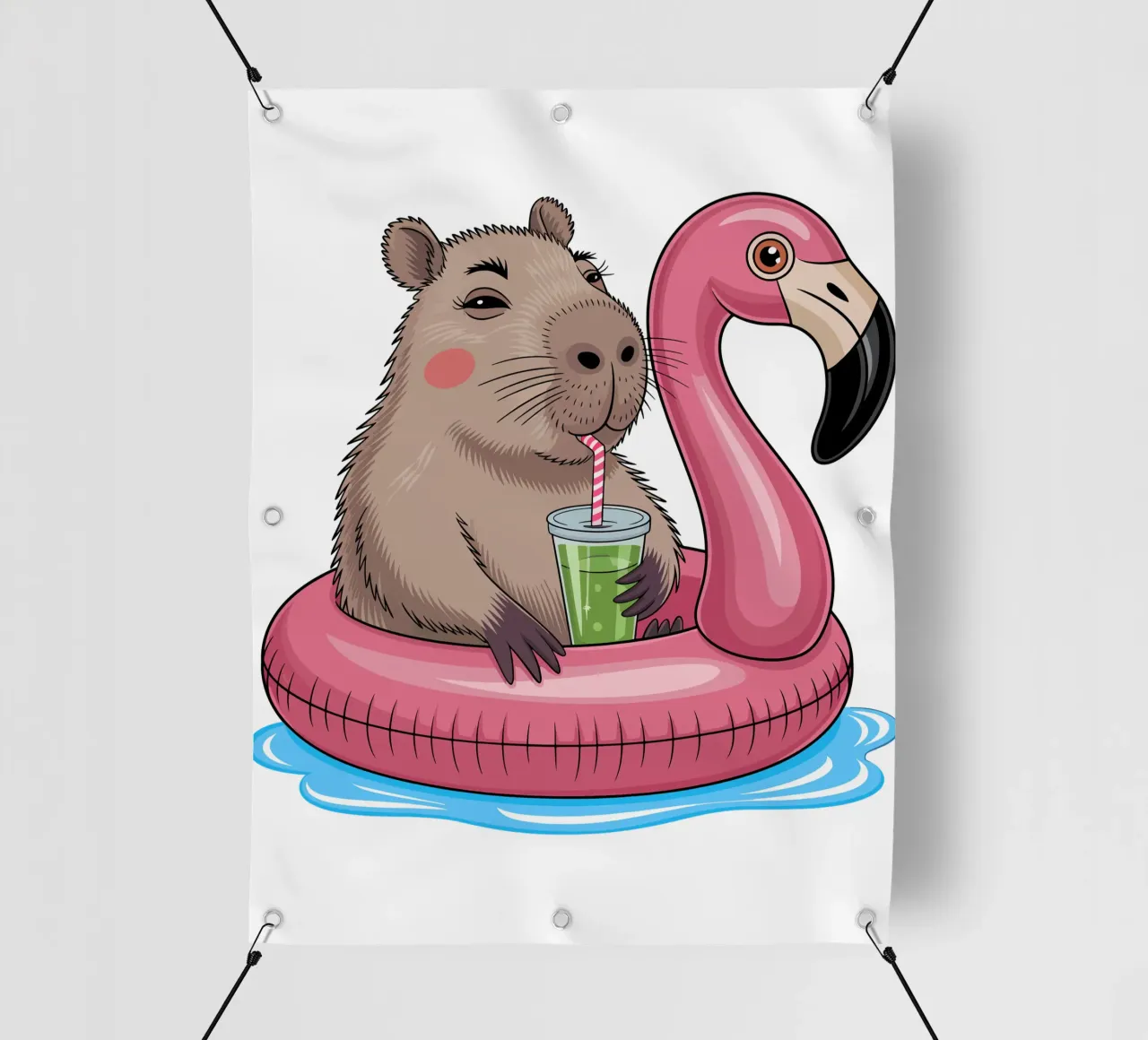 Capy & Bara mit Flamingo telo in pvc da Capy & Bara