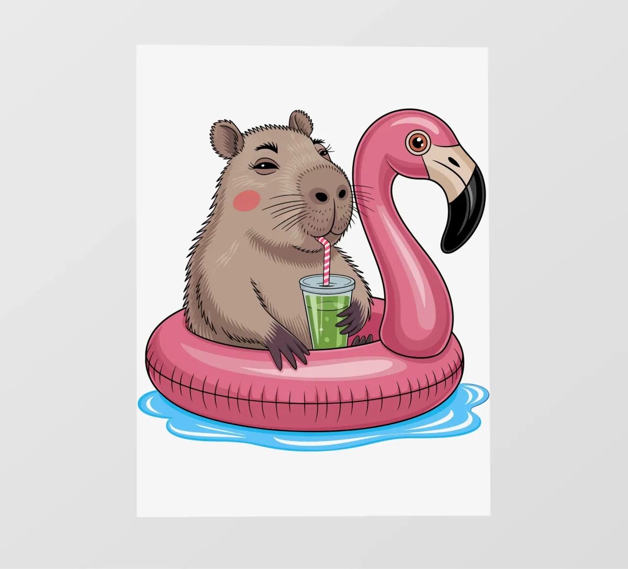 Capy & Bara mit Flamingo telo in pvc da Capy & Bara