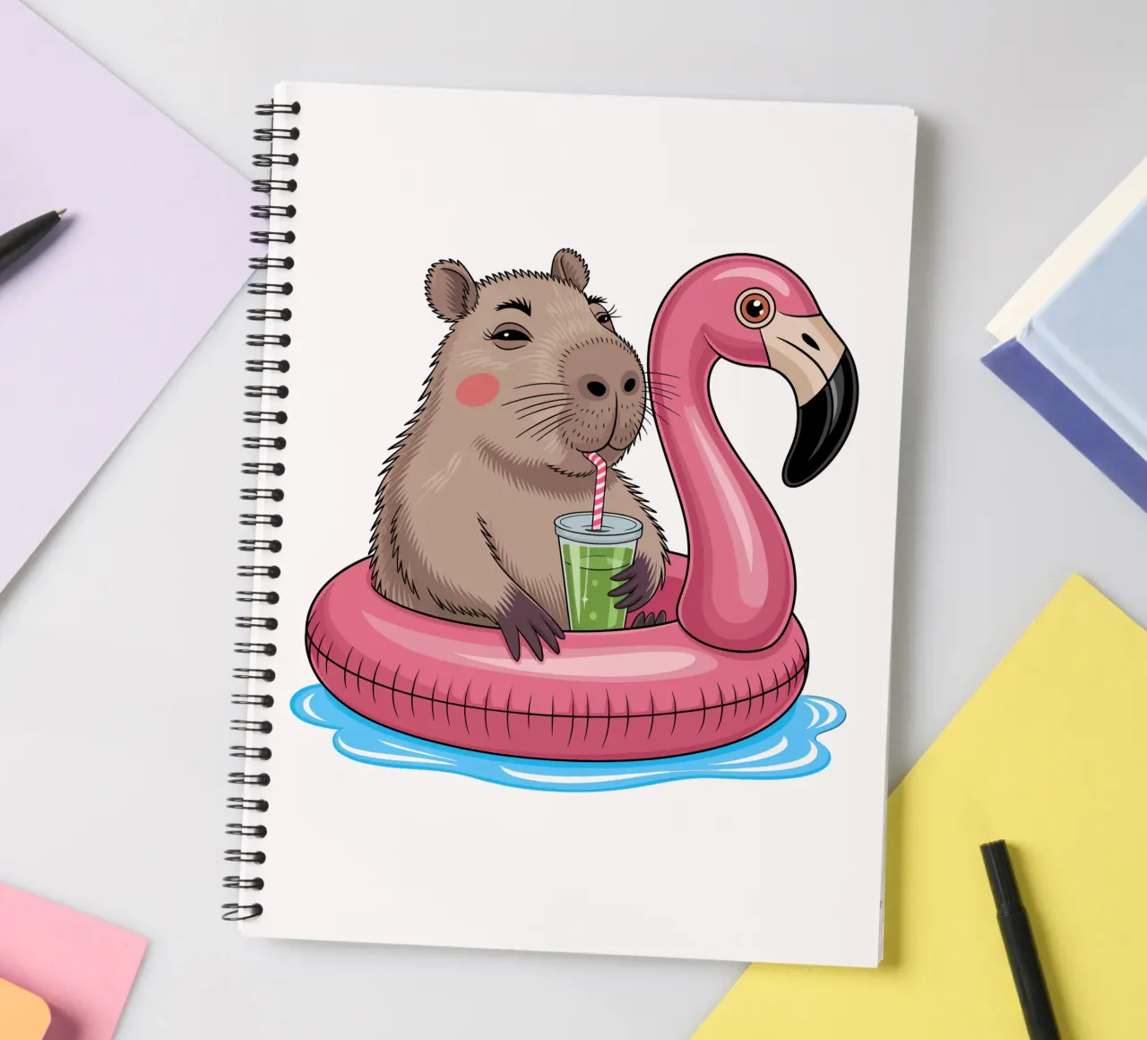 Capy & Bara mit Flamingo diario ad anelli da Capy & Bara