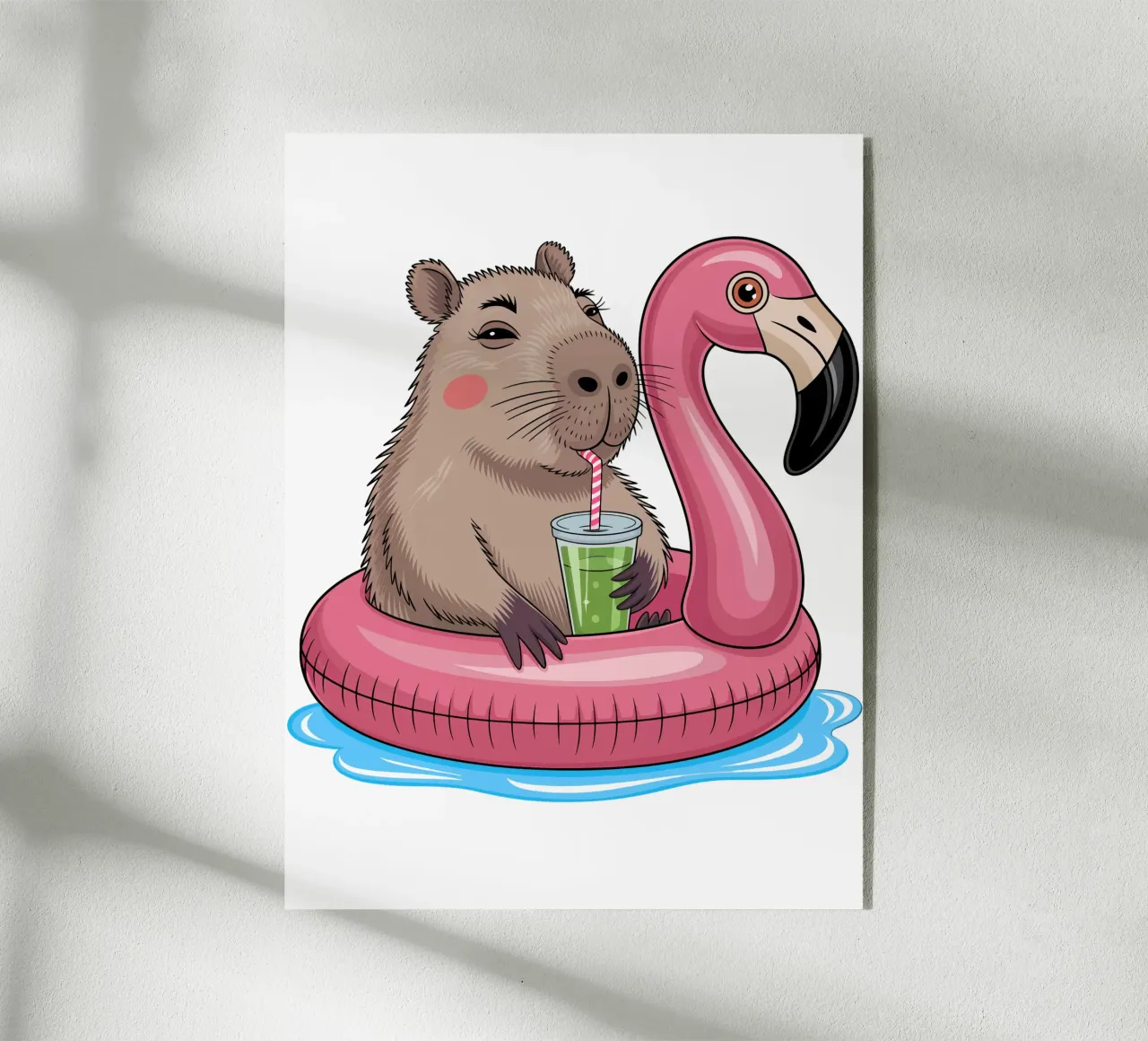 Capy & Bara mit Flamingo metacrilato de Capy & Bara