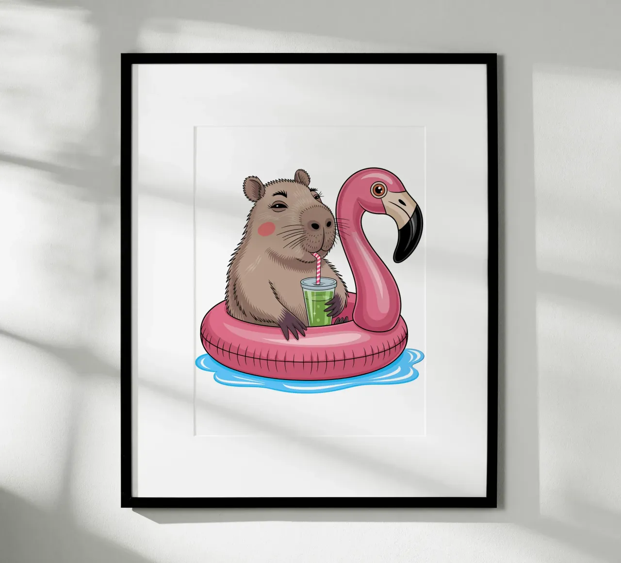 Capy & Bara mit Flamingo Hahnemühle von Capy & Bara