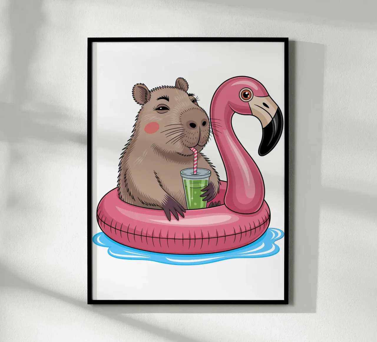 Capy & Bara mit Flamingo Hahnemühle von Capy & Bara