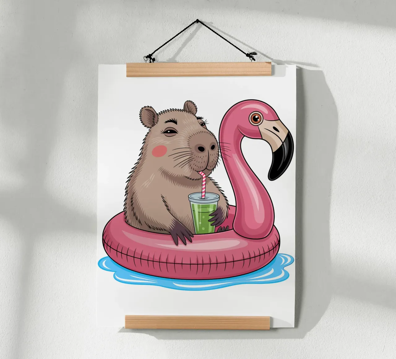 Capy & Bara mit Flamingo Hahnemühle von Capy & Bara