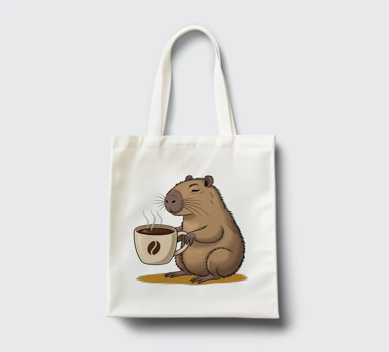 Capy & Bara beim Coffee Break borsa in juta da Capy & Bara