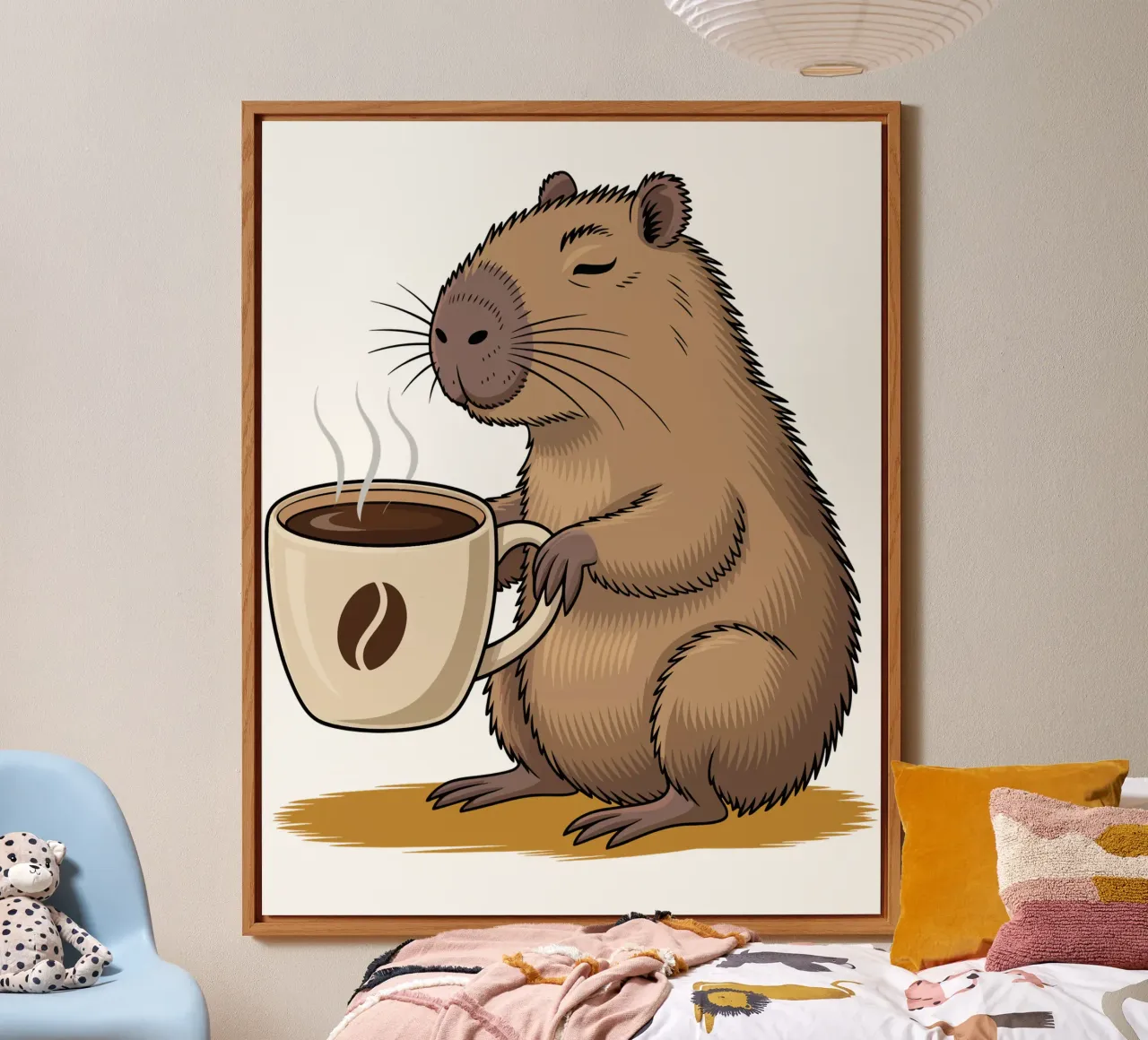 Capy & Bara beim Coffee Break alluminio dibond da Capy & Bara