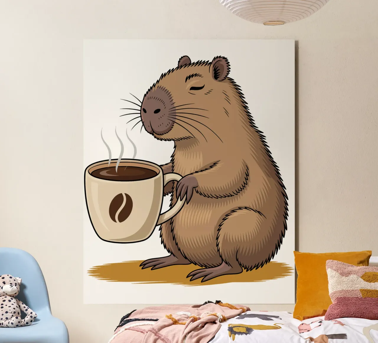 Capy & Bara beim Coffee Break alluminio dibond da Capy & Bara