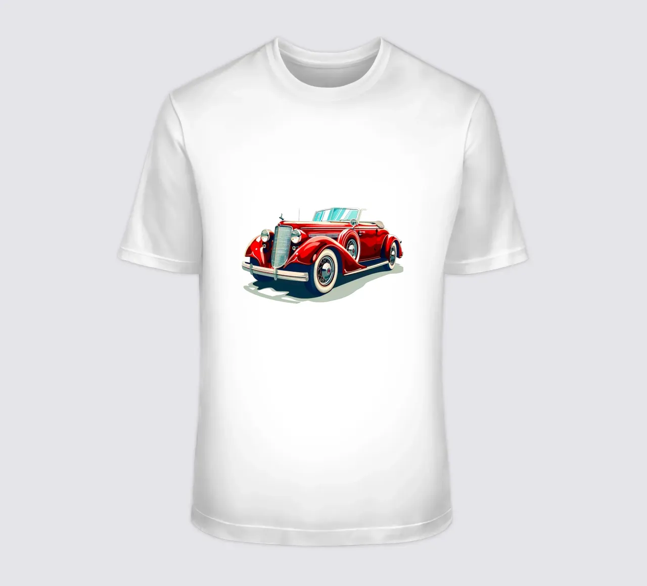Auto cabriolet d'epoca rossa t-shirt da Urban Life