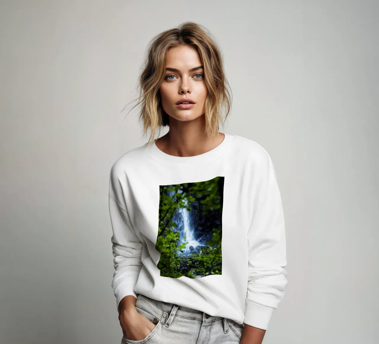 Window to the waterfall sweatshirt van Fjöllart
