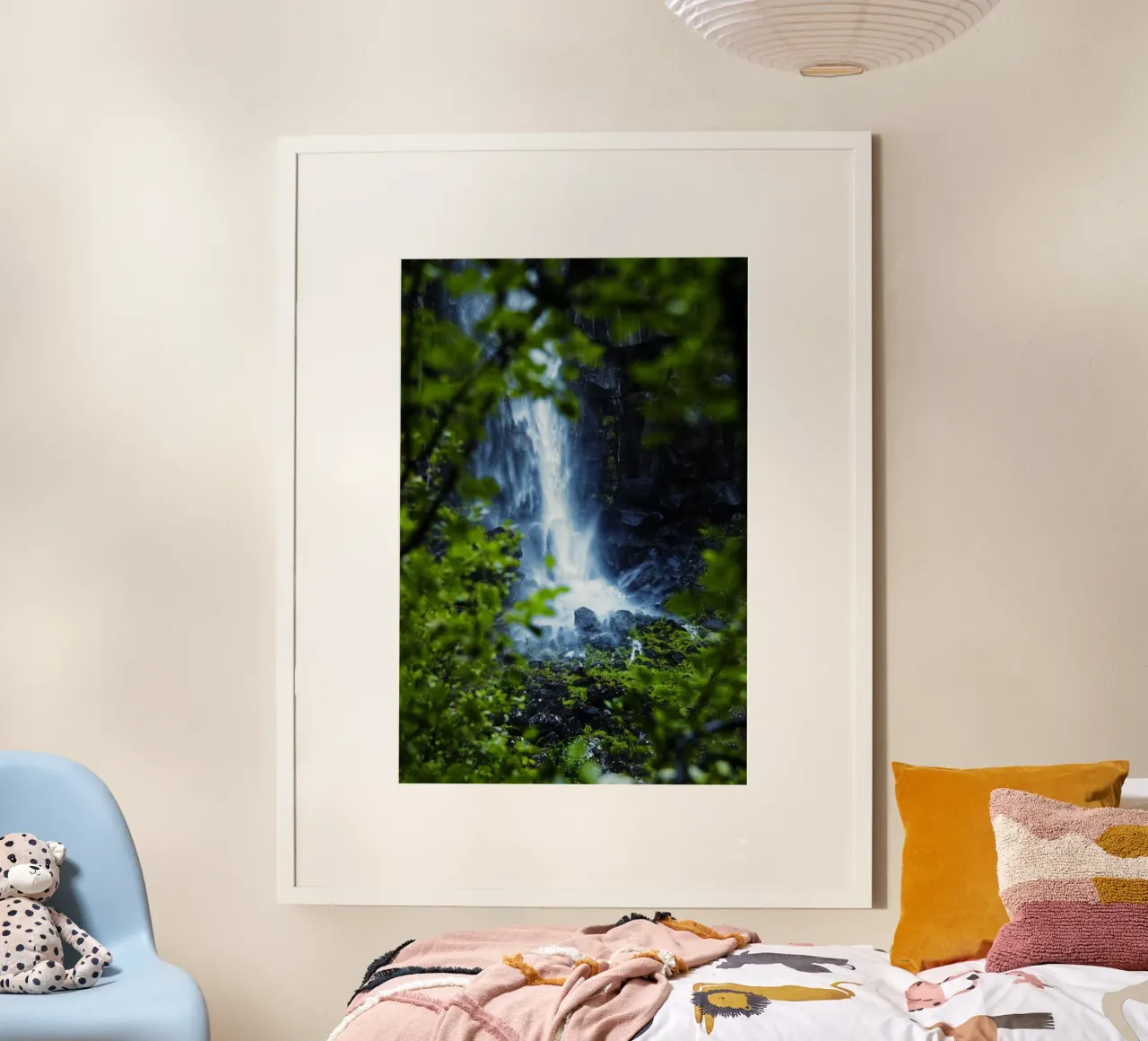 Window to the waterfall carta hahnemühle da Fjöllart