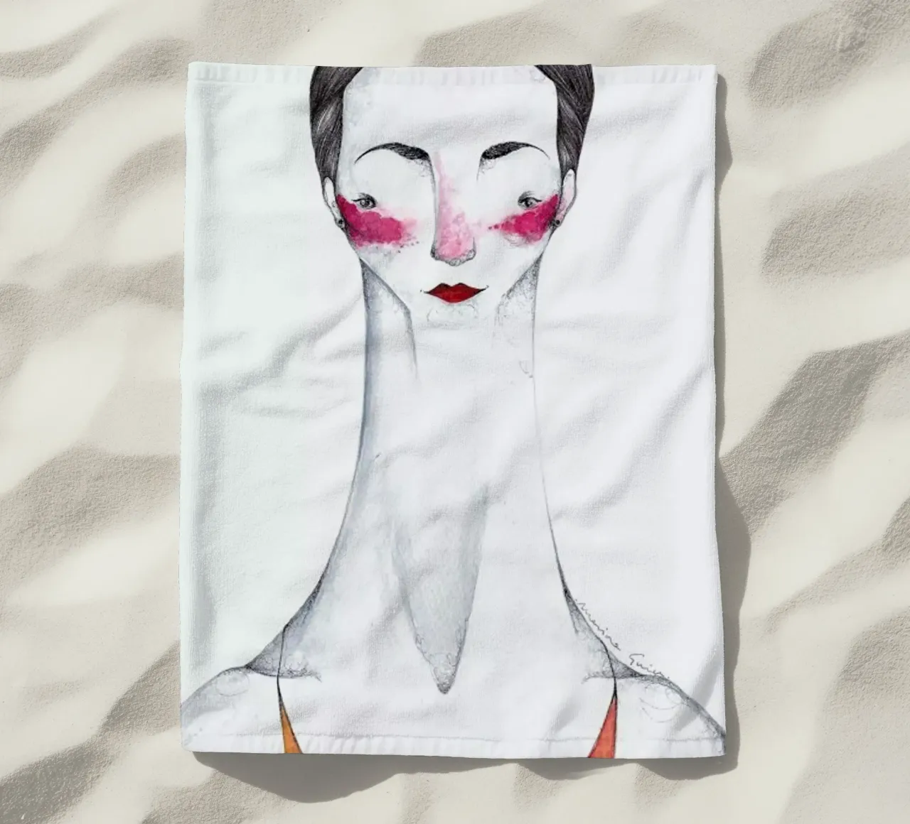 Pina Bausch beach towel by Marina Guiu