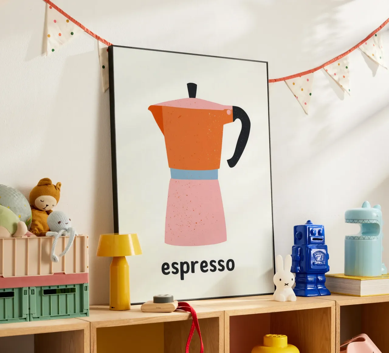 Espresso Express | Rosa Pop Art alluminio dibond da Autofocus