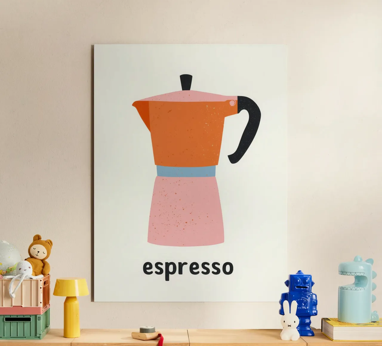 Espresso Express | Rosa Pop Art alluminio dibond da Autofocus