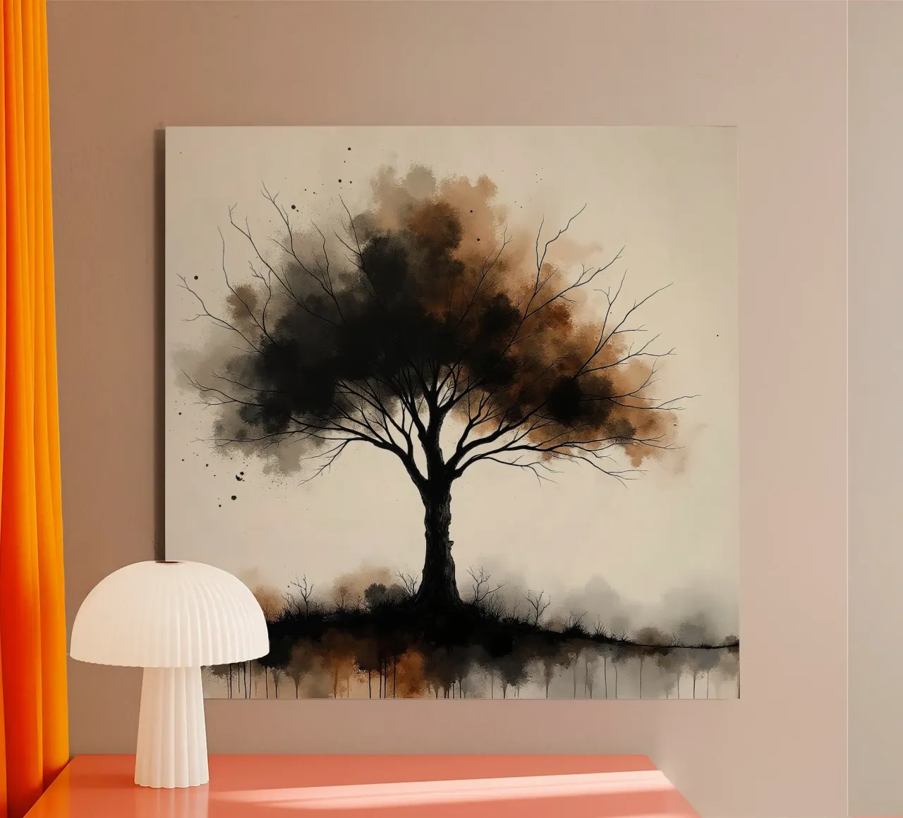 Baum, braun_1 Alu-Dibond von Farb- und Blütenzauber by LK