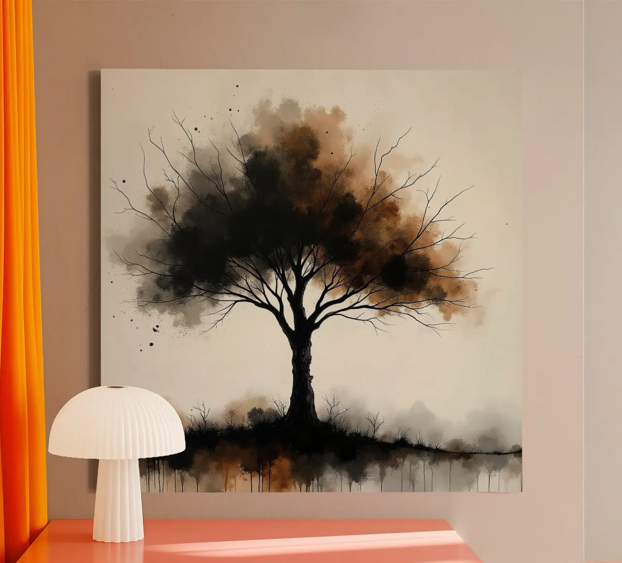 Albero, marrone_1 tela da Farb- und Blütenzauber by LK