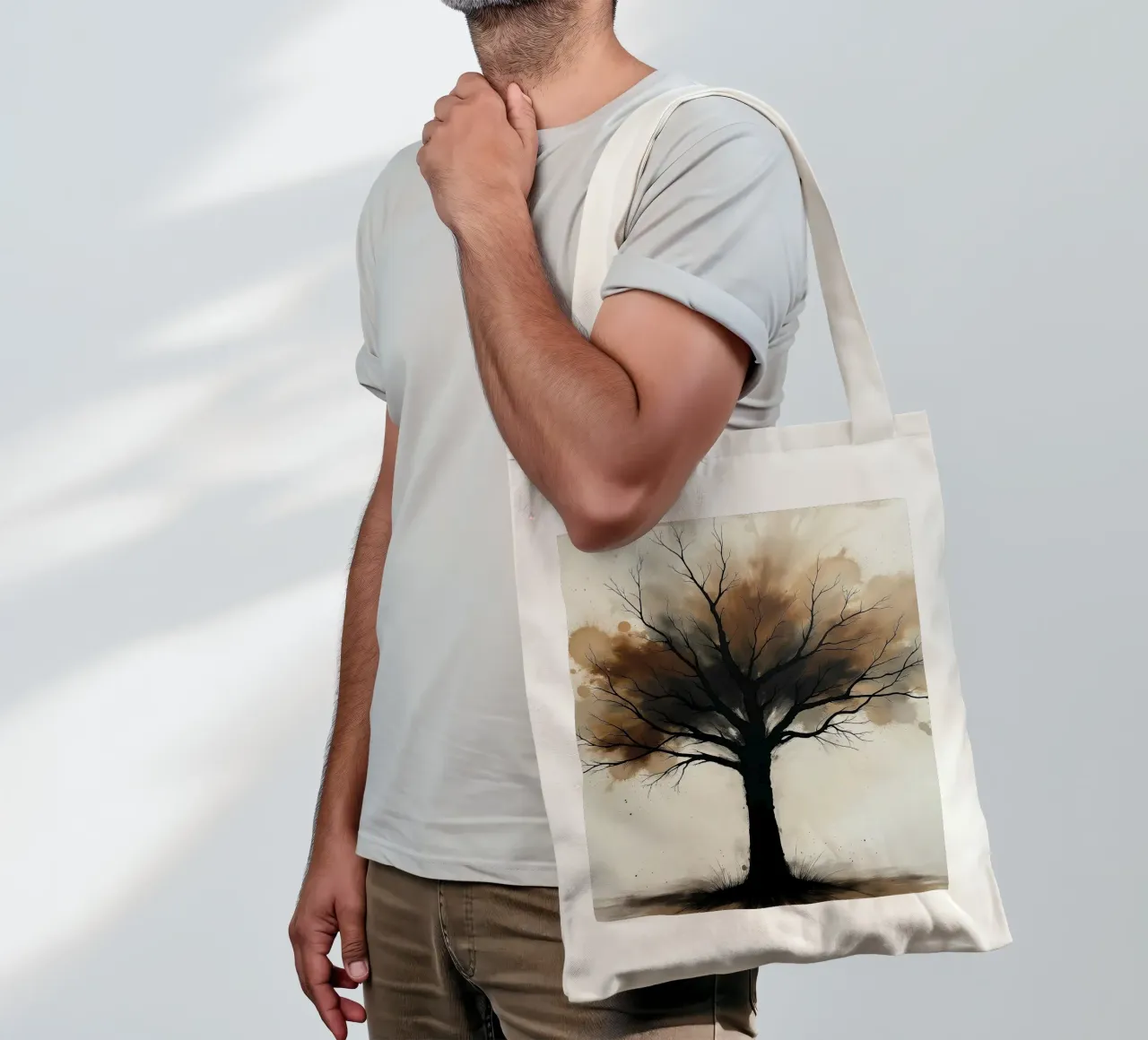 Albero, marrone_2 borsa in juta da Farb- und Blütenzauber by LK