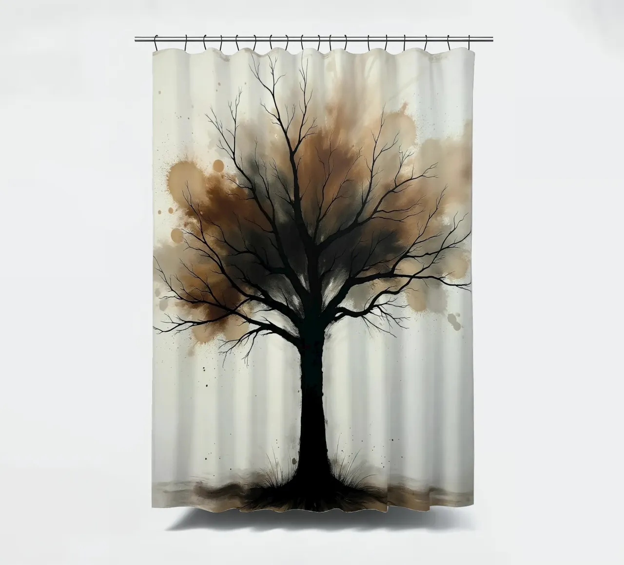 Albero, marrone_2 tenda da doccia da Farb- und Blütenzauber by LK