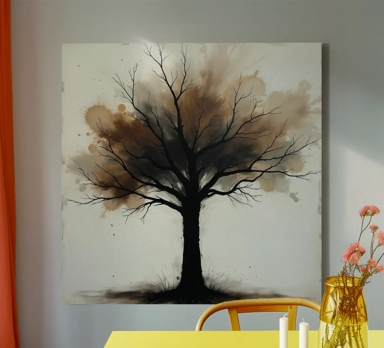 Albero, marrone_2 tela da Farb- und Blütenzauber by LK