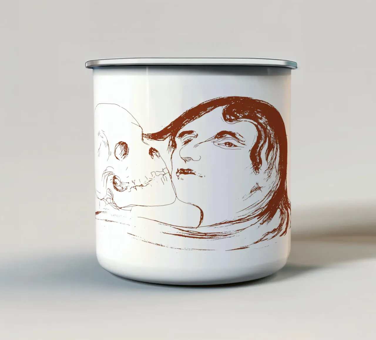 Il bacio della morte tazza in smalto da Doa Project