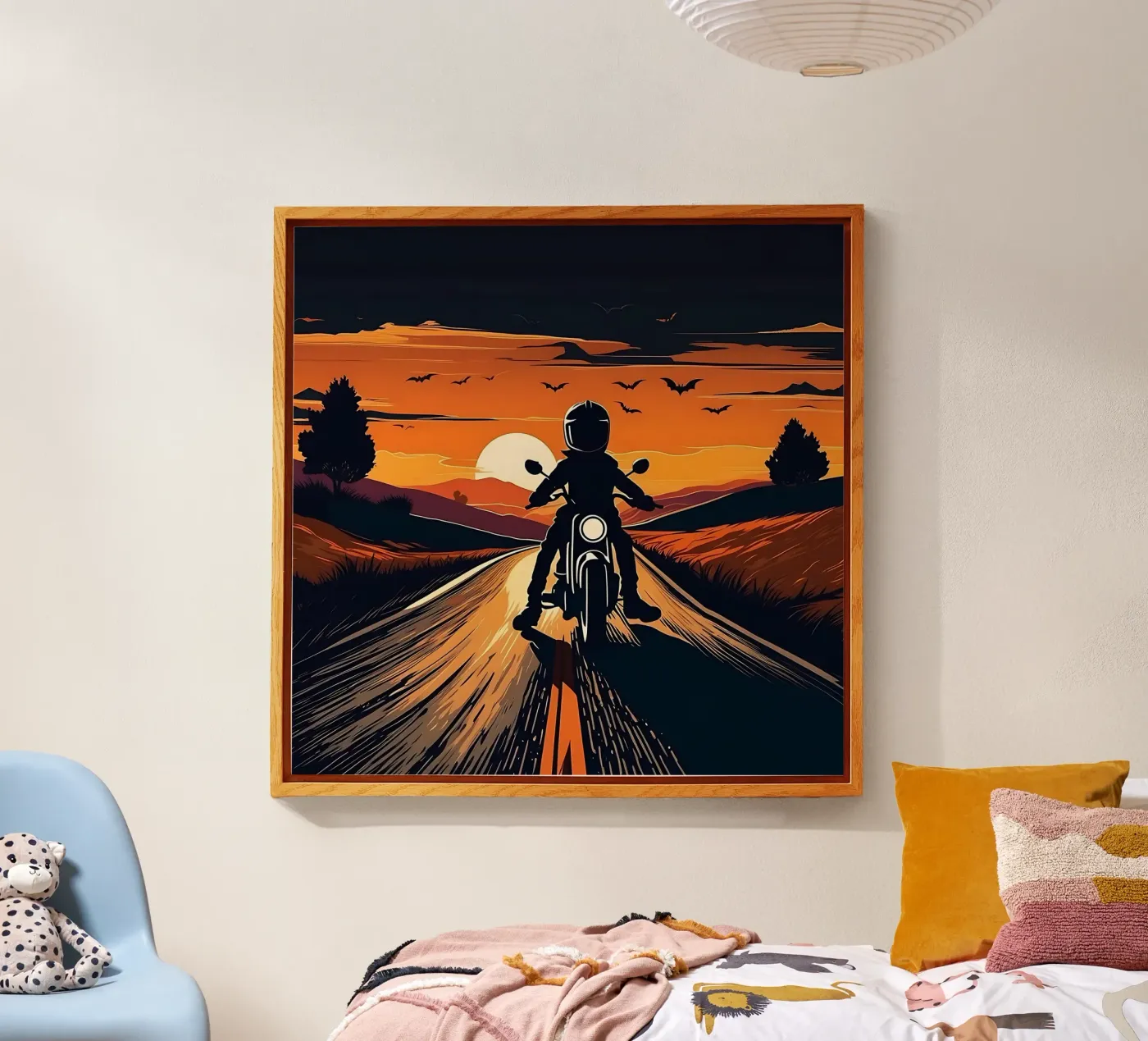 Motorrad_1 acryl van Fantasie & Mystikwelten by LK