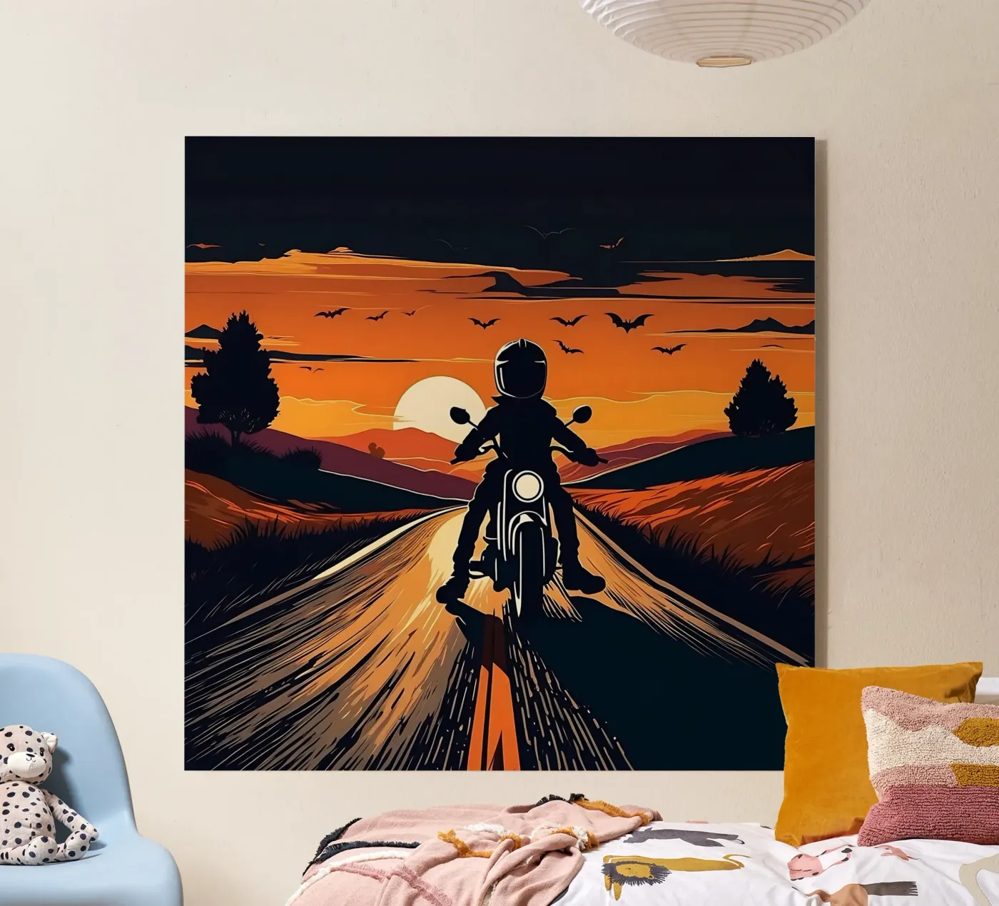 Motorrad_1 acryl van Fantasie & Mystikwelten by LK