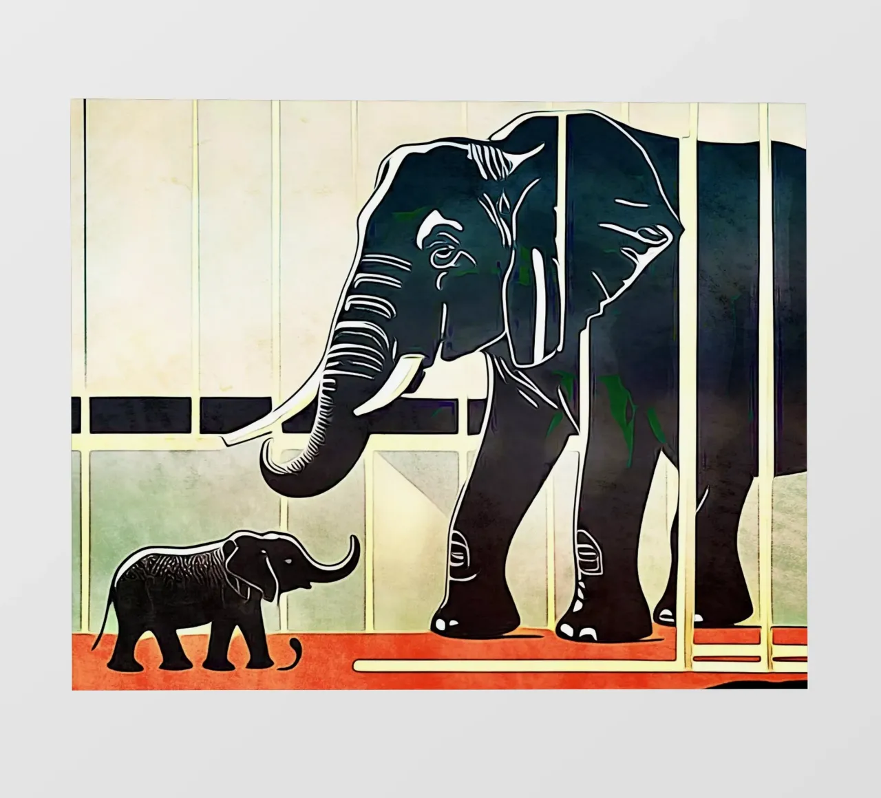 Elefanti telo in pvc da ZAMART - PopArt