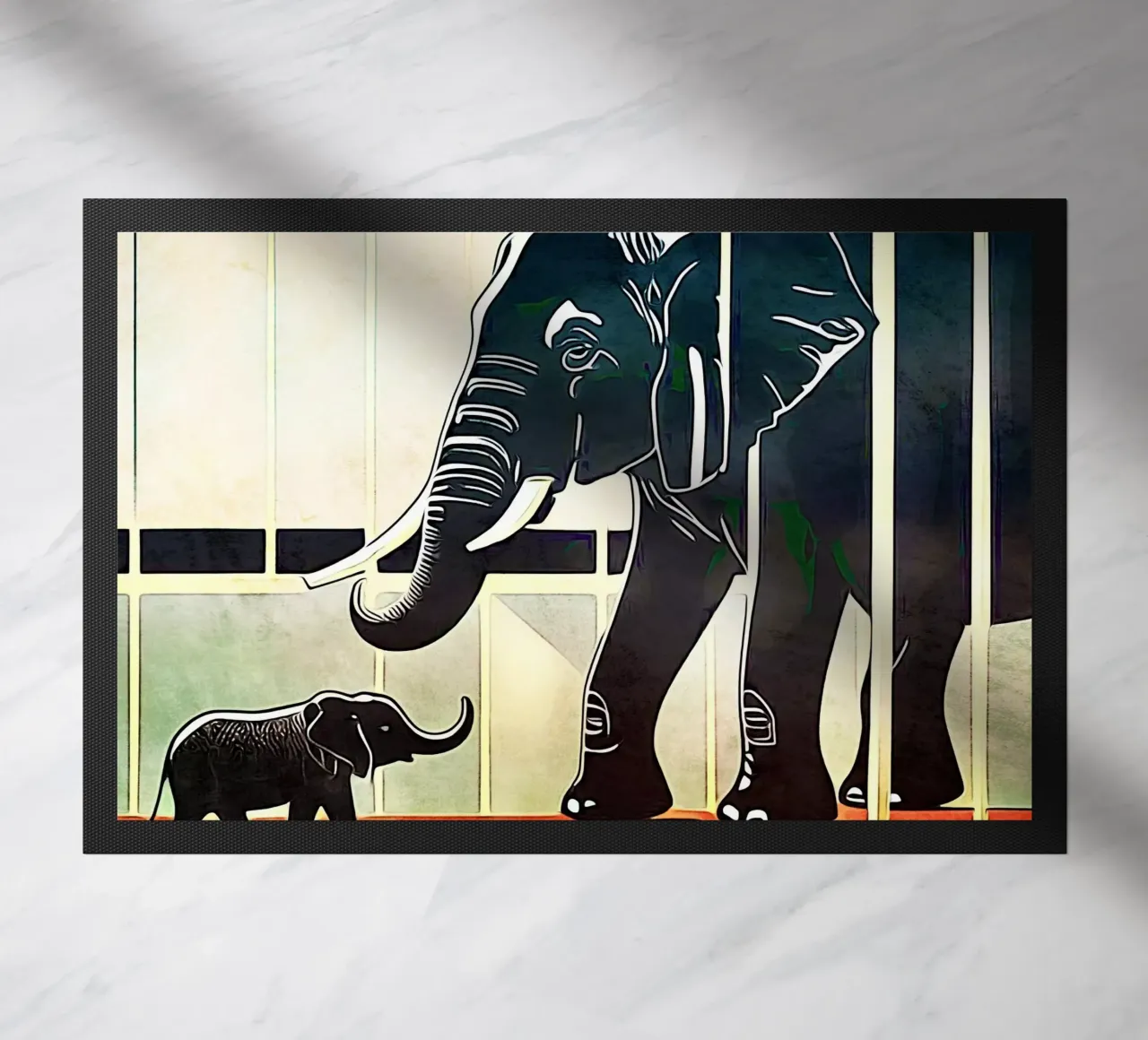 Elephants doormat by ZAMART - PopArt
