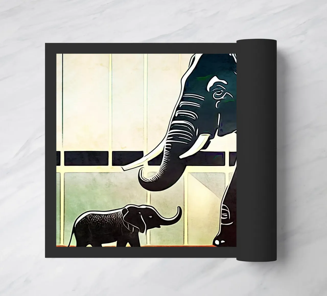 Elephants doormat by ZAMART - PopArt