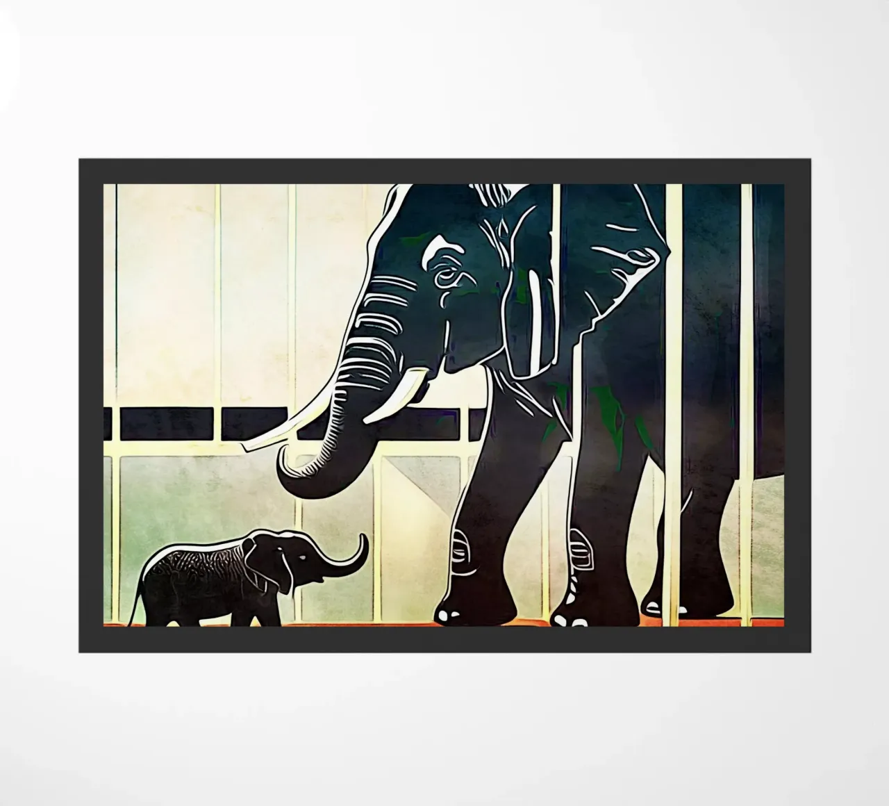 Elephants doormat by ZAMART - PopArt