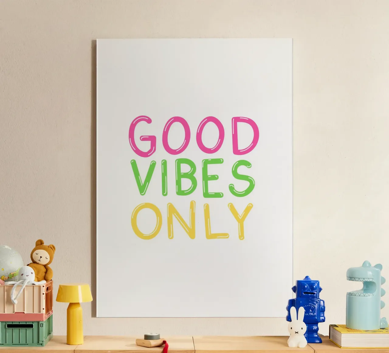 Stampa Good Vibes Only - Poster tipografico pop art plexiglass da dawnthesea