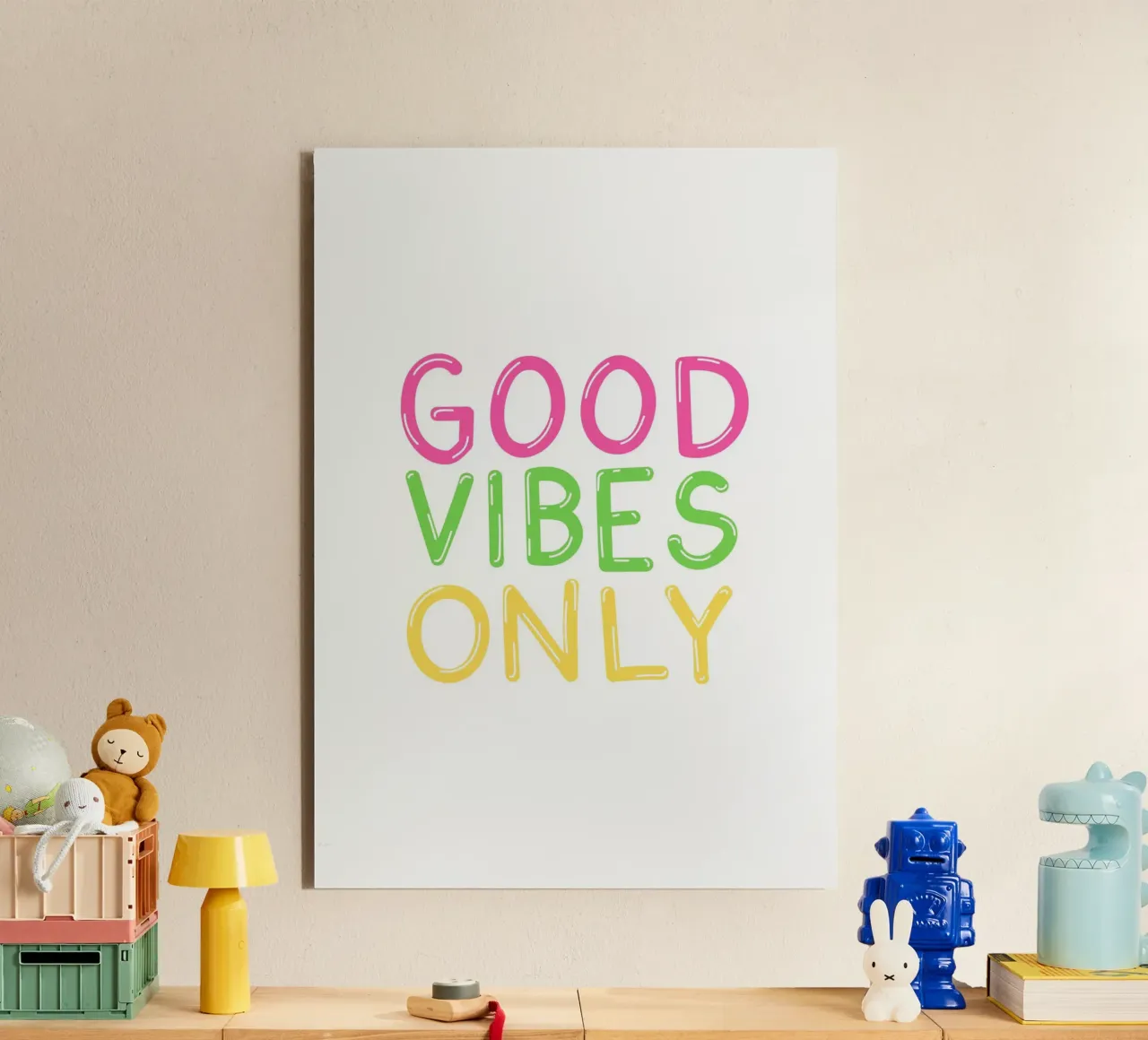 Stampa Good Vibes Only - Poster tipografico pop art pannello forex da dawnthesea