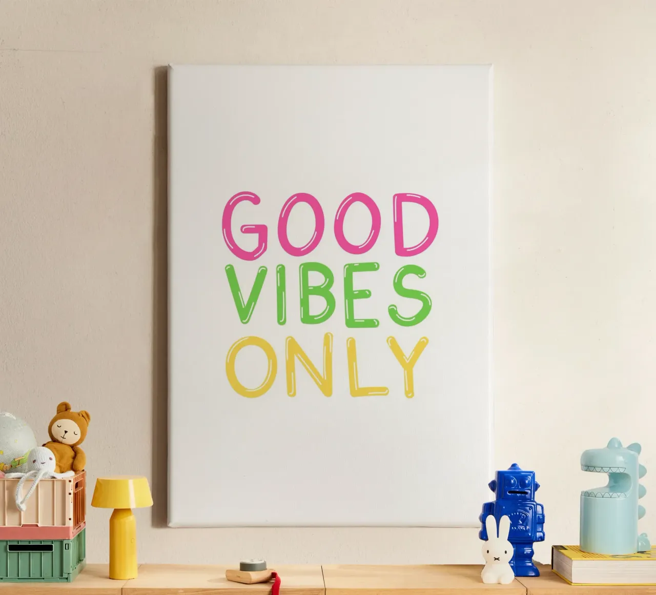 Good Vibes Only Print - Póster tipográfico Pop Art lienzo de dawnthesea